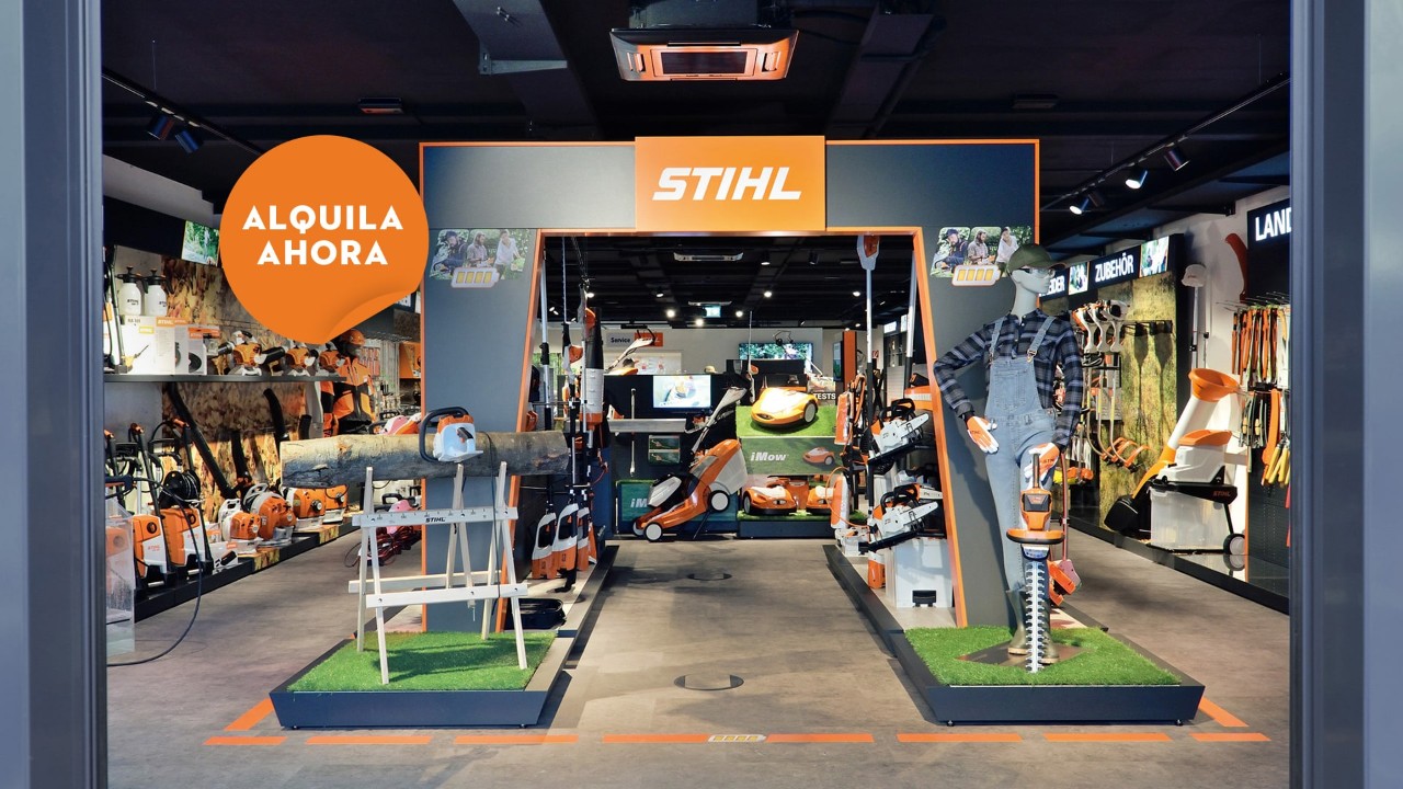 Tiendas especialistas con varias máquinas y accesorios STIHL