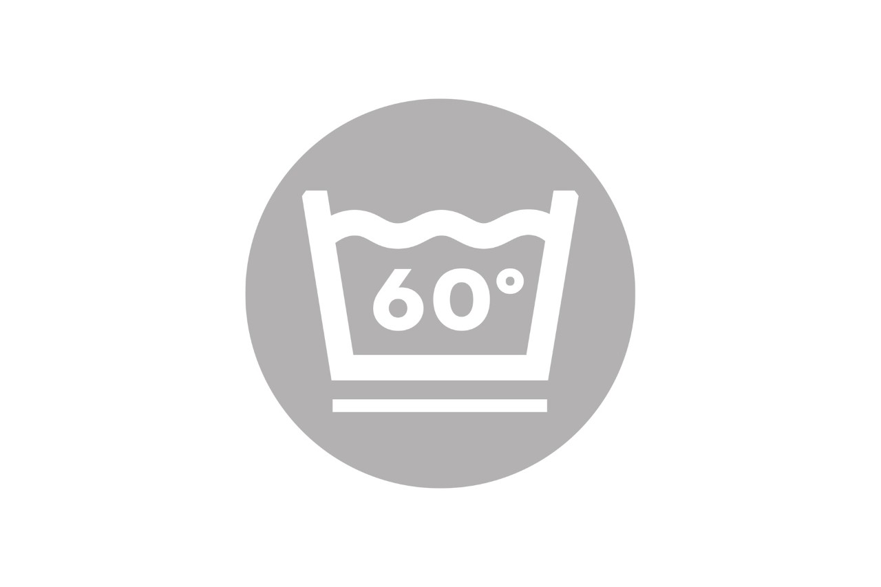  Icono que muestra que la ropa anticorte para motosierra se puede lavar a 60 grados.